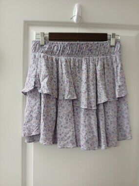 Altar'd State Women's Tiered Floral Mini Skirt SZ M